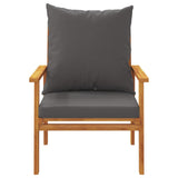 4 Piece Garden Lounge Set with Cushions Solid Wood Acacia 3211796
