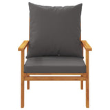 4 Piece Garden Lounge Set with Cushions Solid Wood Acacia 3211796