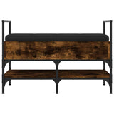 Shoe Bench Smoked Oak 85.5x42x57.5 cm Engineered Wood 835231