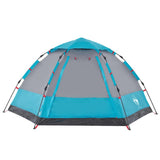 Camping Tent Cabin 4-Person Blue Quick Release 4005336