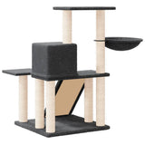 Cat Tree with Sisal Scratching Posts Dark Grey 82 cm 171662