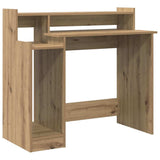 Desk with Shelf Artisan Oak 97 x 45 x 90 cm Engineered Wood 875241