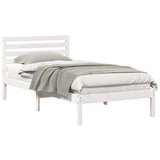 Bed Frame with Headboard White 80 x 200 cm Solid Pine Wood 872261