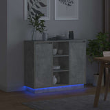 LED Sideboard Concrete Grey 90 x 32 x 75 cm Engineered Wood 869685