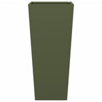 ZNTS Garden Planters Olive Green 2 pcs 35x35x75 cm Steel 851087