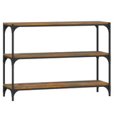 Book Cabinet Smoked Oak 100x33x70.5 cm Engineered Wood and Steel 819354