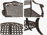 Garden Dining Set 5 pcs Bronze Aluminium 3334700
