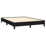 Bed Frame without Mattress Black 135x190 cm Double Double Fabric 349826