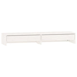 Monitor Stand White 100x27x15 cm Solid Wood Pine 813960