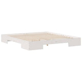Bed Frame White 200 x 200 cm 873017