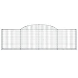 Arched Gabion Baskets 2 pcs 300x30x80/100 cm Galvanised Iron 3146503