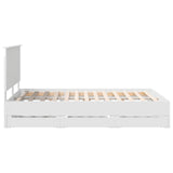 Bed Frame with Drawer White 160 x 200 cm Engineer Wood 3409440