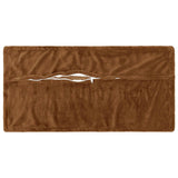 Cushion Cover 12 pcs HOUTEN Light Brown 40 x 80 cm Flannel 918435