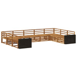 Outdoor Sofa Set 9 pcs Natural Solid Acacia Wood 3383842