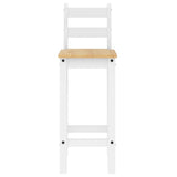 Bar Chairs 2 pcs White Solid Wood Pine 4005695