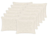 Cushion Cover 12 pcs HOUTEN White 50 x 50 cm Faux Rabbit Fur 919359