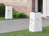 Solar LED Pathway Light 2 pcs White Cold Rolled Steel 879752