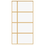 Sliding Door Gold 102.5x205 cm Clear ESG Glass and Aluminium 155192