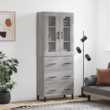 Highboard Grey Sonoma 69.5x34x180 cm Engineered Wood 3198431