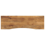 ZNTS Desk Top with Curve 160x50x2.5 cm Solid Wood Rough Mango 370213