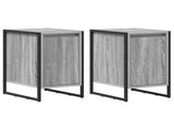 Bedside Table 2 pcs Grey Sonoma 39.5 x 30 x 50 cm 886649