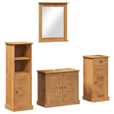 Bathroom Furniture Set VIGO 4 pcs Honey Brown Solid Pine Wood 3328545