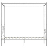 Canopy Bed Frame without Mattress White Metal 120x200 cm 284428