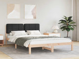 Bed Frame with Upholstered Headboard Black 120 x 200 cm 877981