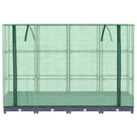 ZNTS Raised Bed with Greenhouse Cover Rattan Look 160x40x123 cm 4015826