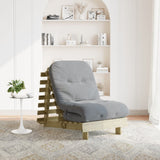 Futon Sofa Bed with Mattress 70x206x11 cm Impregnated Wood Pine 846755