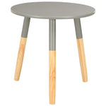 ZNTS Side Tables 2 pcs Grey Solid Pinewood 285217