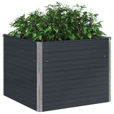 Raised Garden Bed Anthracite 100x100x77 cm Galvanised Steel 45725
