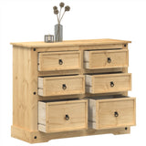 Chest of Drawers Corona 110x43x91 cm Solid Wood Pine 4005676