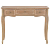 280047 Dressing Console Table with 3 Drawers Brown