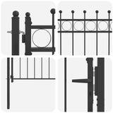 Fence Gate HORST 100 x 75 cm Metal Black Lockable 42034058