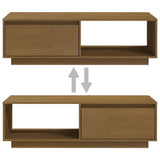 Coffee Table Honey Brown 110x50x33.5 cm Solid Pinewood 809885
