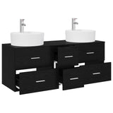 Bathroom Furniture Set 3 pcs Black 49.5 x 44.5 x 65 cm 3405884