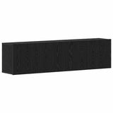 TV Cabinets 2 pcs Black Oak 160x30x41 cm Engineered Wood 862197