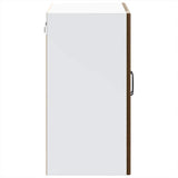 Kitchen Wall Cabinet with Glass Door Lucca Brown Oak Engineered Wood 853854