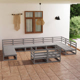 12 Piece Garden Lounge Set Solid Pinewood 3076221