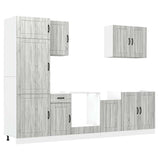 7 Piece Kitchen Cabinet Set Lucca Grey Sonoma Engineered Wood 3314777
