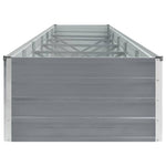 Garden Raised Bed Galvanised Steel 480x80x45 cm Grey 47064