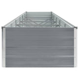 Garden Raised Bed Galvanised Steel 480x80x45 cm Grey 47064
