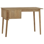 ZNTS Desk with 2 Drawers 110x52x75 cm Solid Wood Teak 340738