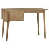 ZNTS Desk with 2 Drawers 110x52x75 cm Solid Wood Teak 340738