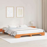 Bed Frame Wax Brown 180 x 200 cm Solid Pine Wood 872853