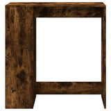 Bar Table with Racks Smoked Oak 101x40x103.5 cm Engineered Wood 854368