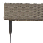 ZNTS 3 Piece Folding Bistro Set Grey Poly Rattan 319991