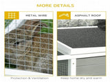 Rabbit Hutch Guinea Pig Hutch Wooden Small Animal Cage Rabbit Run Duck House with Openable Roof for T3398P350059