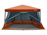 Camping Tent Set 2 pcs Grey and Orange Taffeta and Fabric 3337180